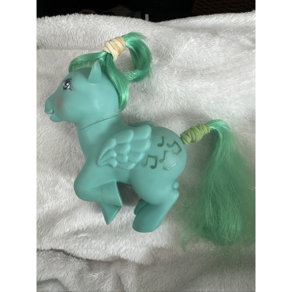 Vintage 1983 G1 My Little Pony "Medley" Pegasus Ponies Green Music Notes HTF EUC